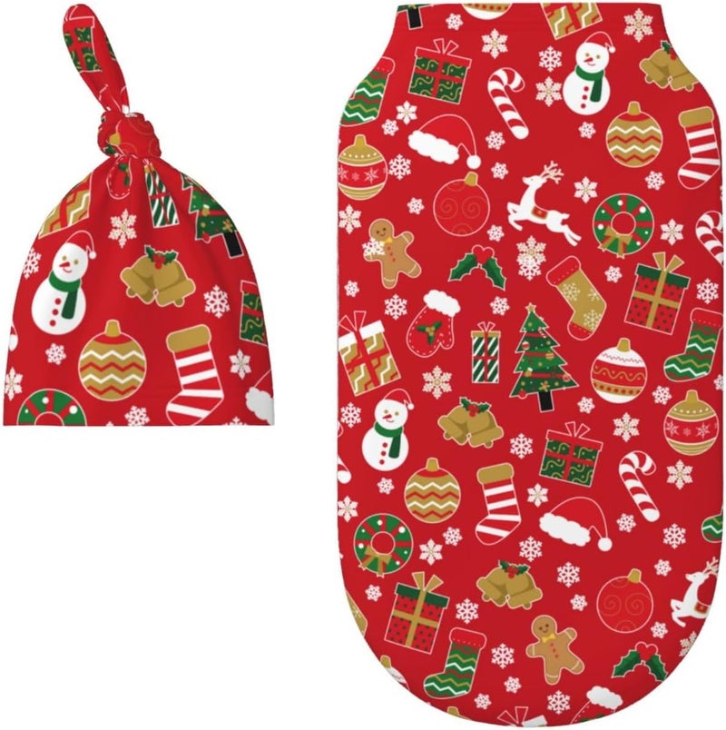 Figtihw Christmas Swaddle Blankets Newborn Receiving Blanket Baby Swaddle Wrap Soft Sleeping Sack for Baby Girls Boys - Image 2